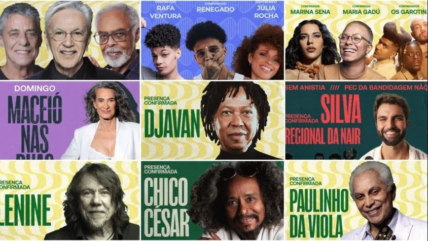 aetano, Chico, Gil e Djavan se apresentam em ato contra propostas que reduzem a responsabilização de políticos