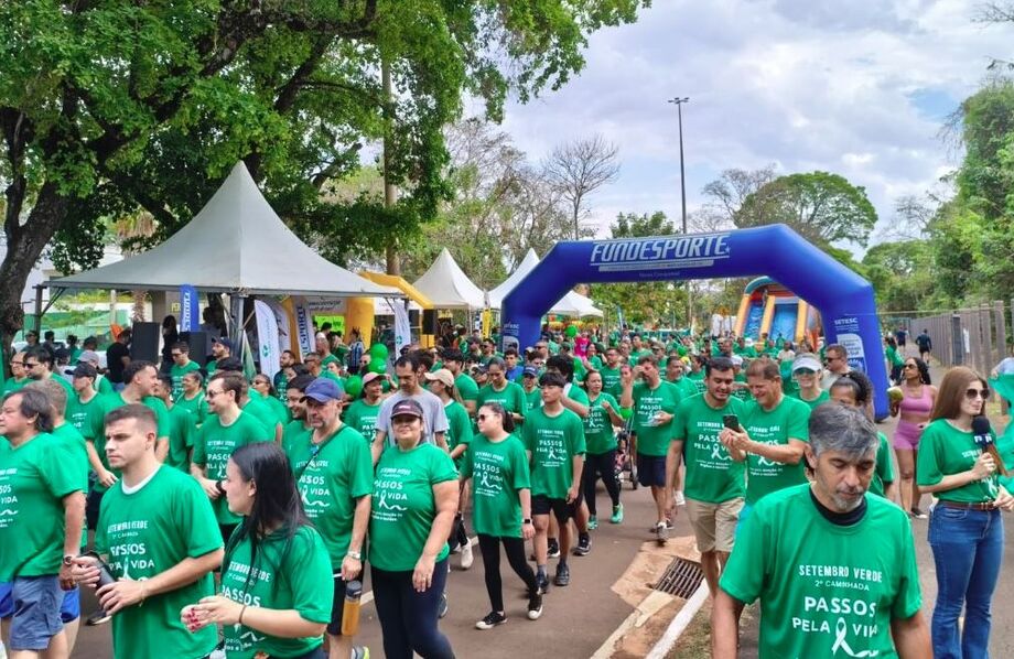Centenas participaram da Caminhada Passos pela Vida em Campo Grande, reforçando a importância da doação de órgãos
