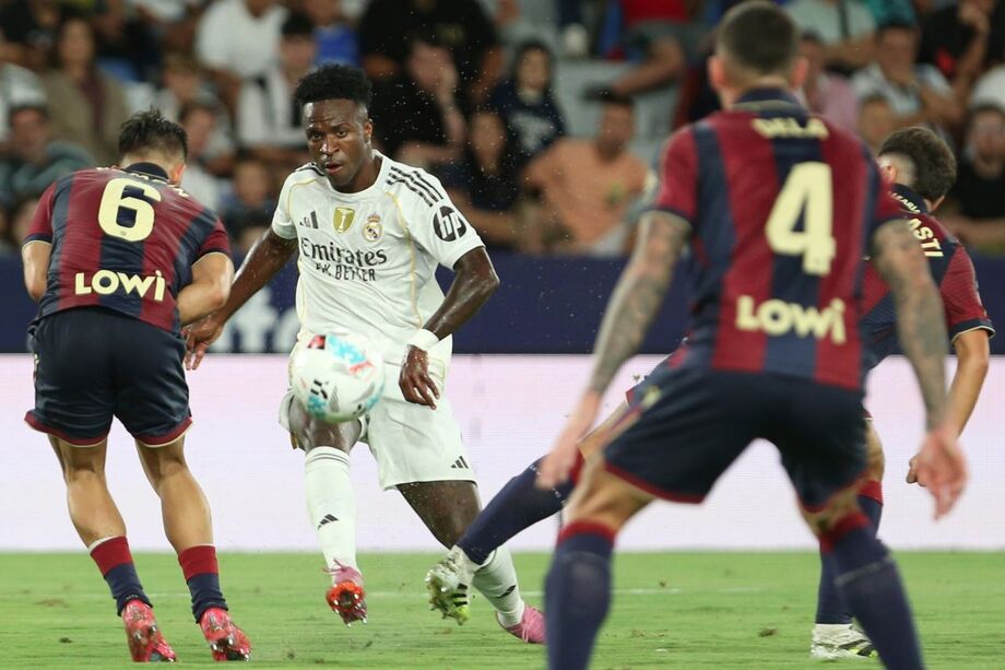 Vini jr. foi o destaque do Real Madrid na vitória sobre o Levante.