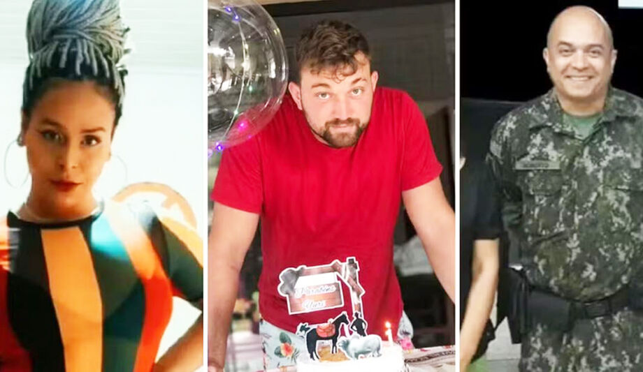Carmen de Oliveira Alves (à esquerda), o namorado Marcos Yuri Amorim (ao centro) e o policial militar Roberto Carlos de Oliveira, suspeitos do crime em Ilha Solteira