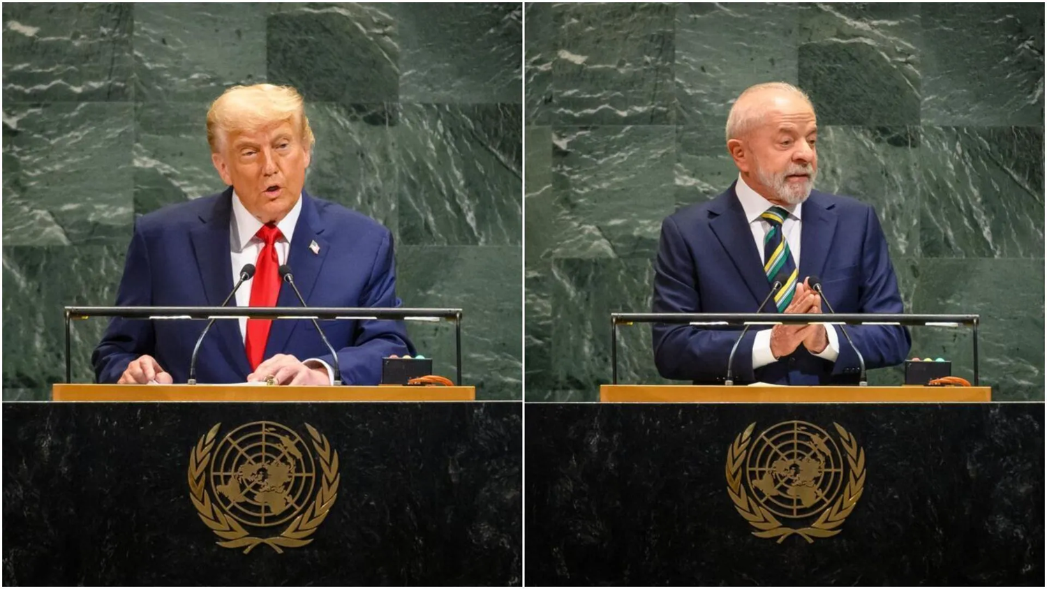 Trump e Lula se encontraram rapidamente nos bastidores da Assembleia Geral da ONU, em Nova York