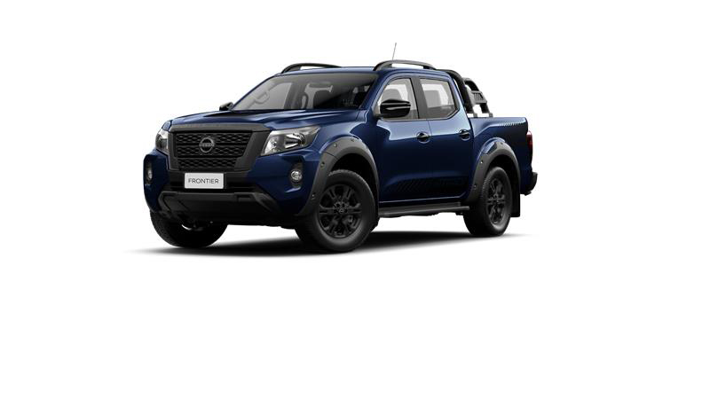 A nova Nissan Frontier Attack 2026 recebeu atualizações no pacote de segurança e mantém o visual robusto com rodas escuras e rack no teto.