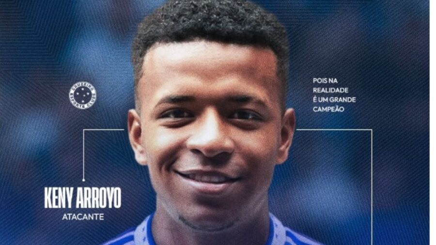 Cruzeiro anunciou a contratação do atacante Keny Arroyo