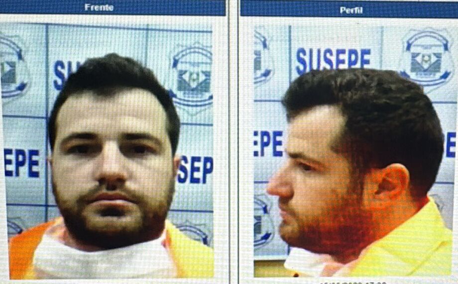 Registro de Eric Basso da Silva em presídio no Rio Grande do Sul; ele já tem antecedentes criminais.