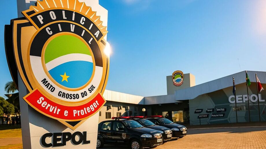 Fachada da Cepol (Centro Especializado de Polícia Integrada), em Campo Grande (MS), onde o caso foi registrado.