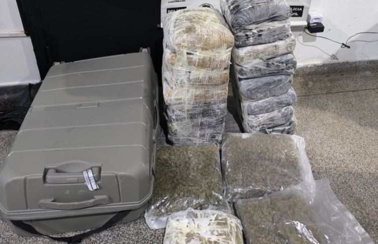 Droga estava dentro do bagageiro da mulher