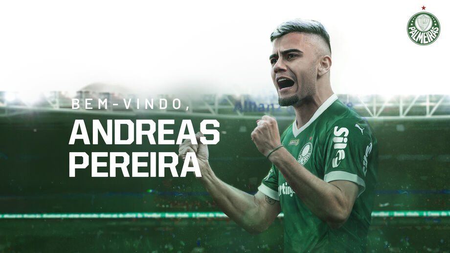 Andreas Pereira chega a São Paulo para integrar o elenco do Palmeiras e reforçar o meio-campo nas próximas competições.