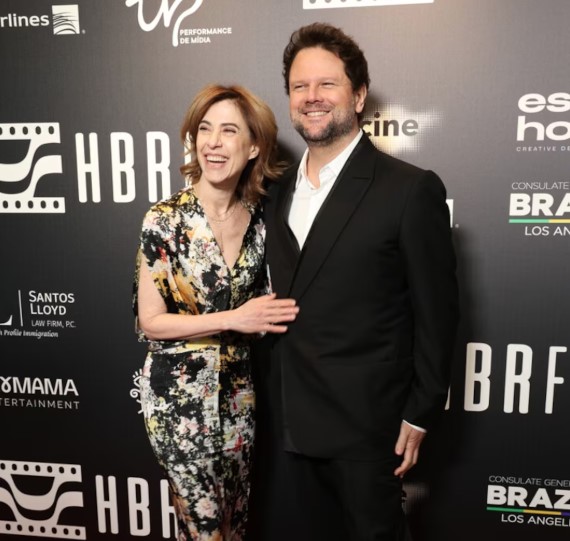 Fernanda Torres e Selton Mello no Hollywood Brazilian Film Festival, em 2024