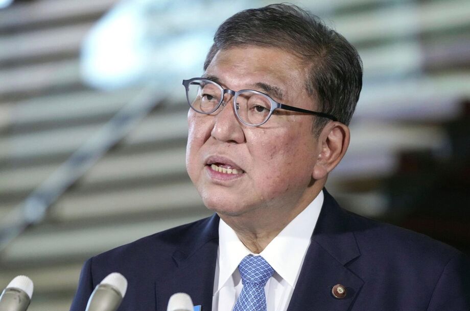 O primeiro-ministro japonês, Shigeru Ishiba, em entrevista coletiva em 5 de setembro de 2025