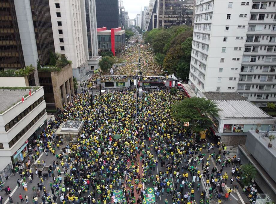 Manifestação bolsonarista na Avenida Paulista, em São Paulo, no 7 de setembro.