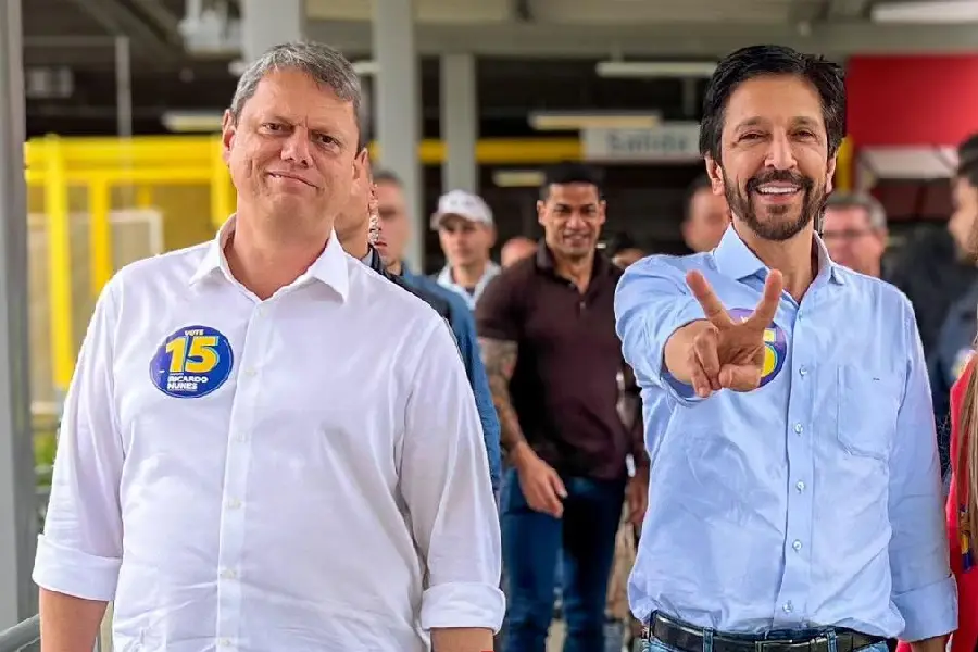 Tarcísio de Freitas e Ricardo Nunes, em foto de 2024
