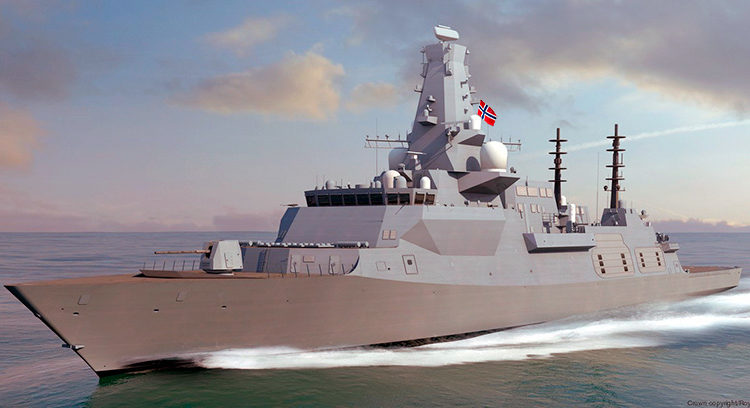Ilustração da Type 26 para a Noruega