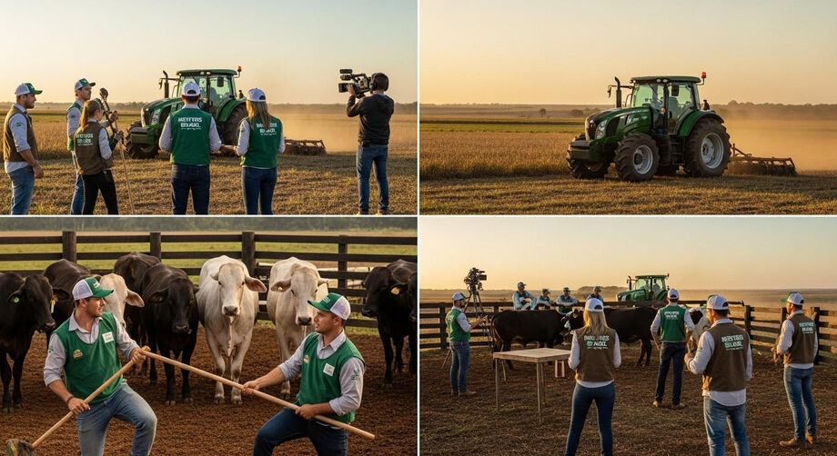 Simulação das provas práticas e dinâmicas de campo que representam o formato do reality Mestres do Agro Brasil, idealizado pelo Senar/MS e Famasul.