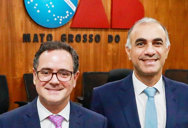 Advogados Bitto Pereira e Juliano Tannus. Tannus vai representar a OAB/MS na Comissão Nacional de Recuperação Judicial da OAB Federal