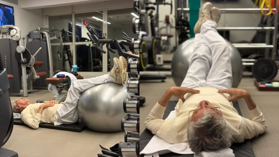 No Instagram, cantor Caetano Veloso posta sua rotina de exercícios físicos.