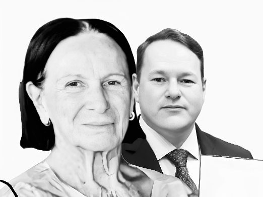 Magali Carvalho ao lado do filho, Régis Santiago de Carvalho, diretor-tesoureiro da ESAMS. Ela é homenageada após seu falecimento em Campo Grande