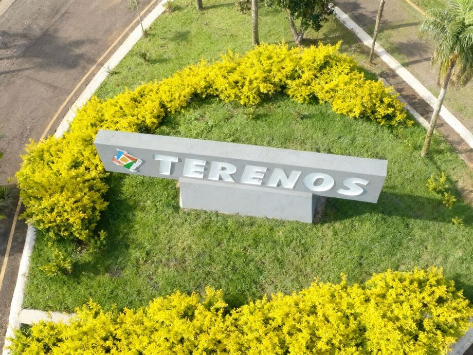 Letreiro na entrada de Terenos, cidade localizada a 31 quilômetros de Campo Grande, em Mato Grosso do Sul.