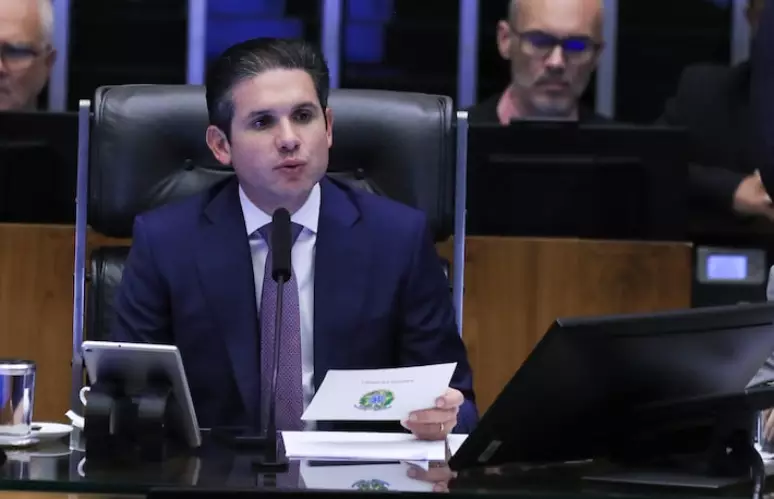 O presidente da Câmara, Hugo Motta