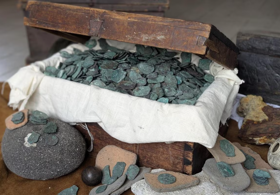 Moedas de 1715 foram encontradas na costa da Flórida, nos Estados Unidos.