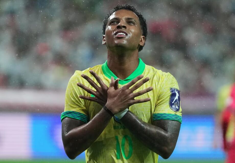 Rodrygo marcou dois gols na goleada brasileira sobre a Coreia do Sul.