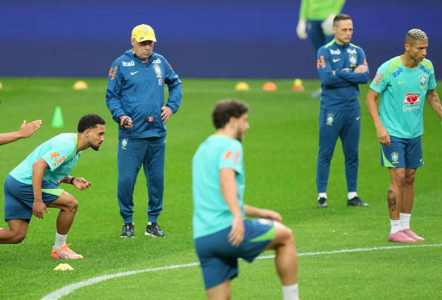 Ancelotti deve manter quarteto ofensivo na partida contra a Coreia do Sul, em Seul.