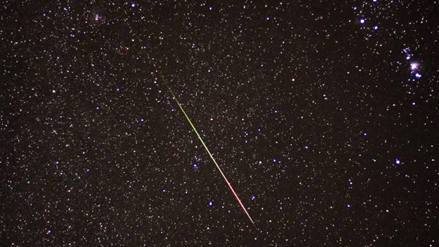 James McCue (Novo México) capturou este meteoro das Orionídeas em 22 de outubro de 2023