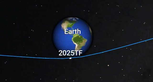 O asteroide 2025 TF sobrevoou a Antártida e passou a apenas 428 quilômetros de distância da superfície da Terra.