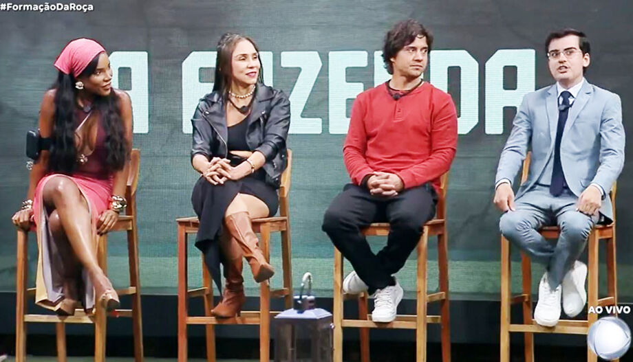 Yoná Sousa, Dudu Camargo, Guilherme Boury e Carol Lekker disputam a Roça desta semana na Fazenda