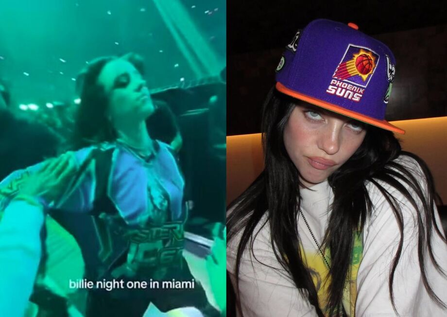 Billie Eilish foi puxada por um espectador durante show em Miami, mas continuou a apresentação após o susto.