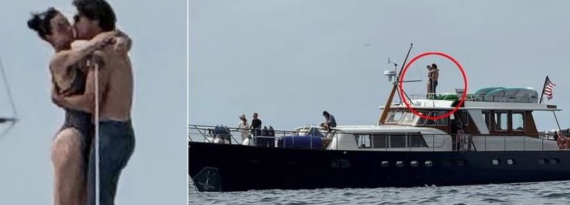 Katy Perry e Justin Trudeau trocam beijos a bordo de iate na costa da Califórnia