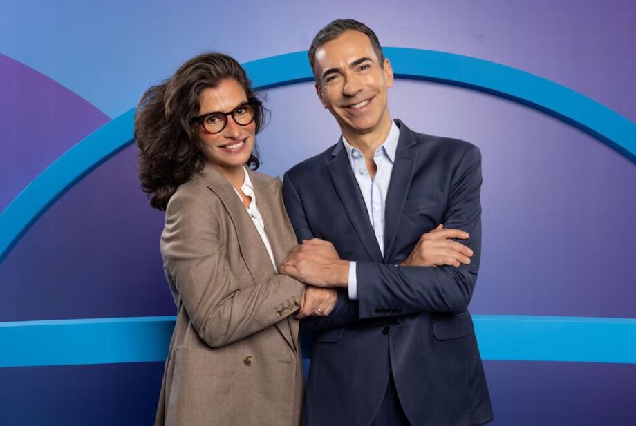 Renata Vasconcellos e César Tralli, nova dupla do 'Jornal Nacional'