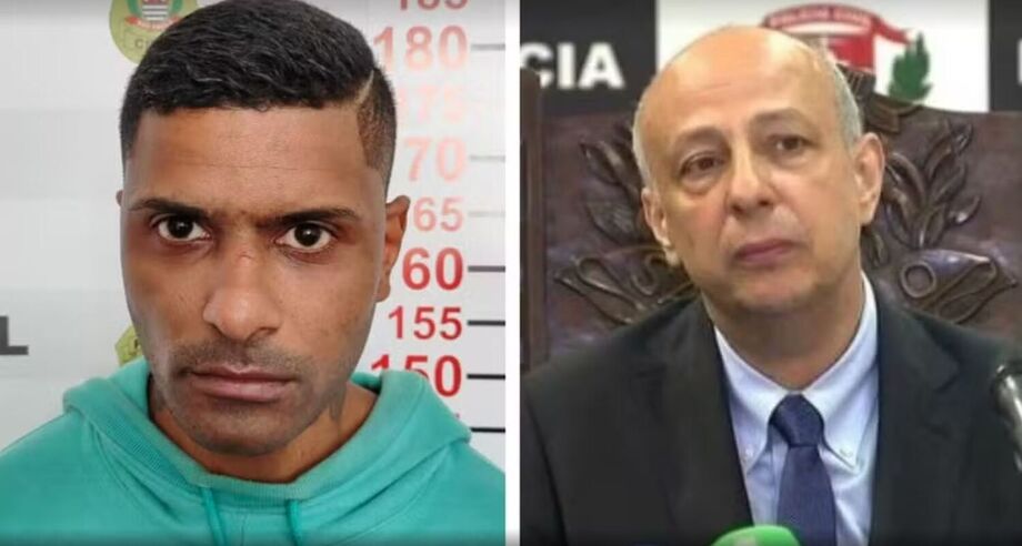 Danilo Pereira Pena, conhecido como Matemático, foi preso por suspeito de envolvimento na morte de Ruy Ferraz (à direita) Foto: Reprodução/TV Globo