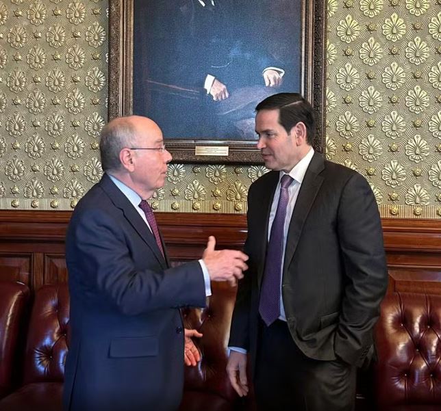 O chanceler Mauro Vieira se reuniu nesta quinta-feira com o secretário de Estado norte-americano, Marco Rubio, na Casa Branca, em Washington.