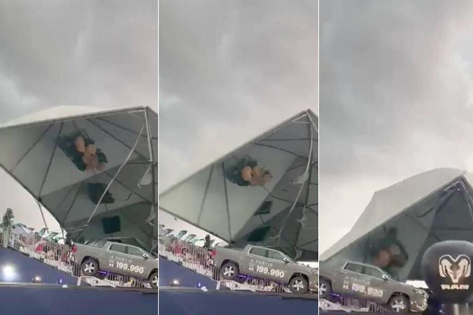 Tenda de cobertura desabou durante evento de beach tennis em Ribeirão Preto; oito pessoas ficaram feridas