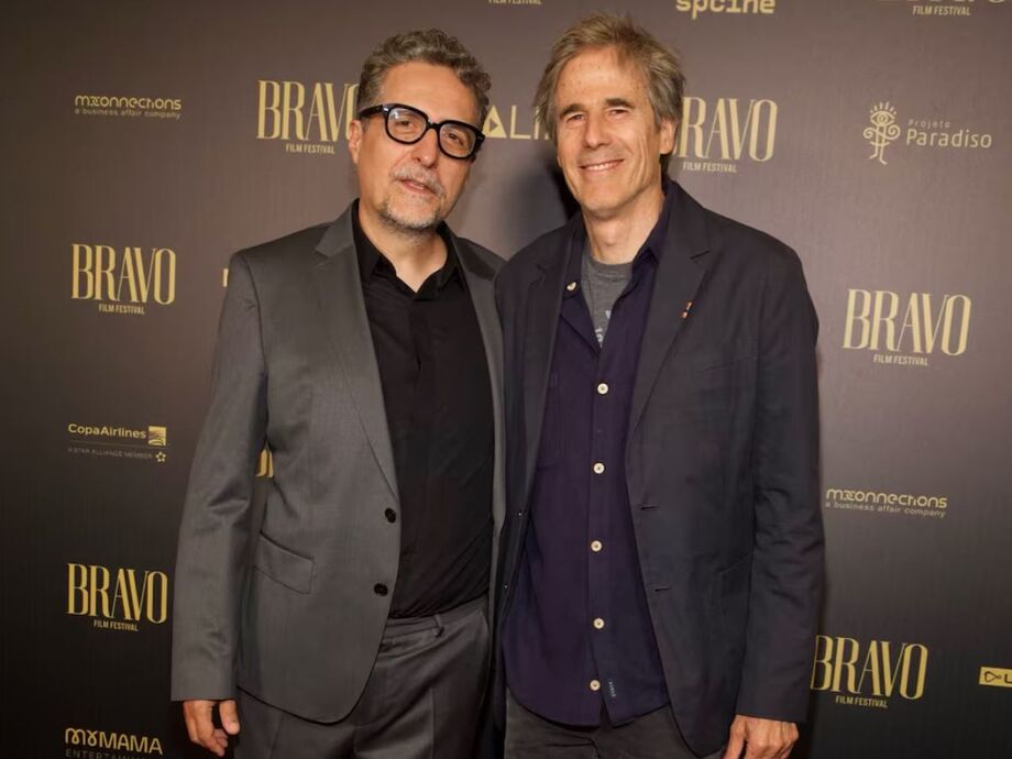 Kleber Mendonça Filho e Walter Salles juntos no Bravo Film Festival, em Los Angeles