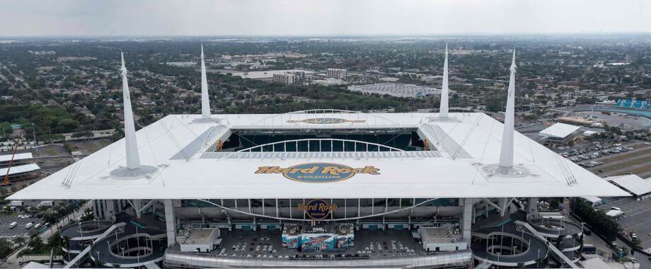 Hard Rock Stadium, em Miami: palco que receberia o duelo entre Barcelona e Villarreal teve evento cancelado por pressão interna