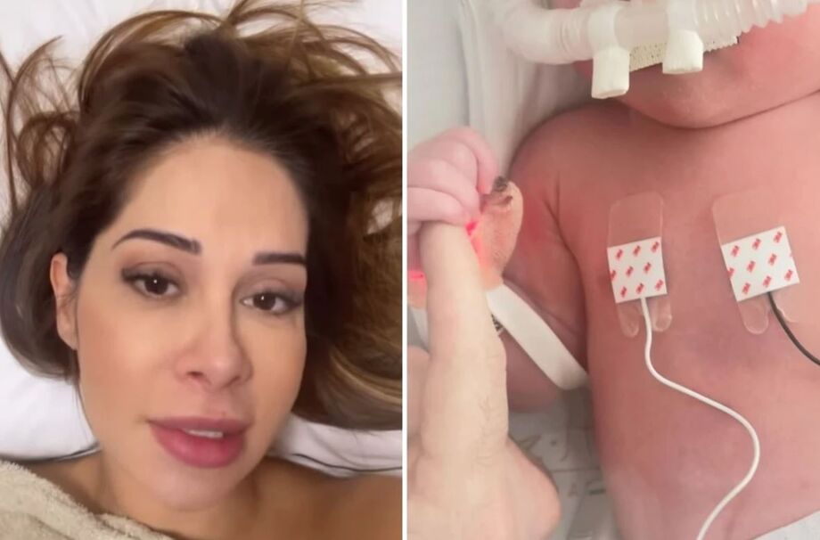 Eloah, filha de Maíra Cardi e Thiago Nigro, nasceu e foi levada à UTI por dificuldades respiratórias.