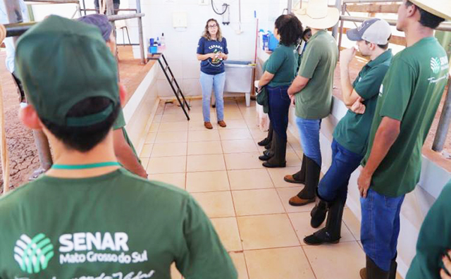 Alunos em sala durante atividade prática de curso técnico do Senar/MS, que agora oferece Segurança do Trabalho em novas cidades