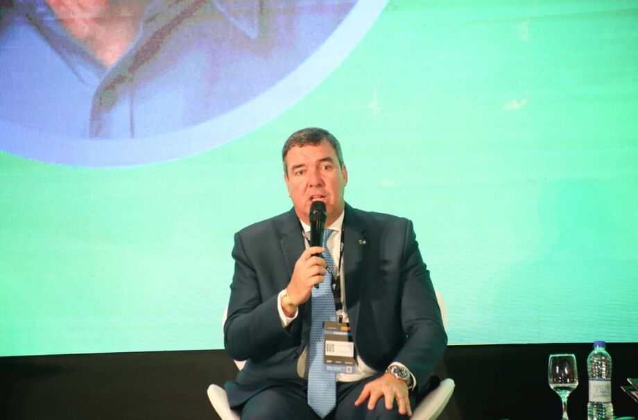 Governador Eduardo Riedel foi um dos palestrantes do Fórum de Segurança Pública, realizado em São Paulo