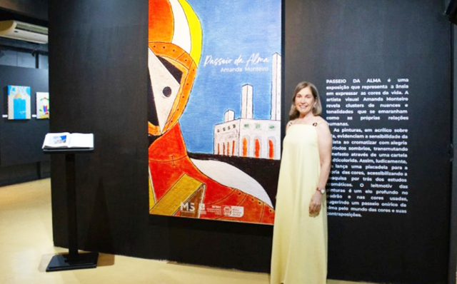 Exposição Passeio da Alma, de Amanda Monteiro, é prorrogada no MIS em Campo Grande até 10 de novembro. Mostra traz obras marcadas por cor, superação e espiritualidade. Entrada gratuita.