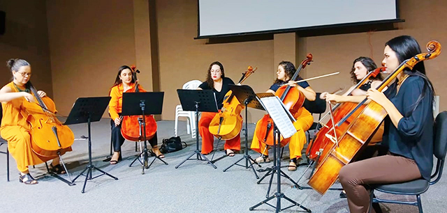 Sexteto feminino do projeto 'Elas ao Cello' leva música erudita e protagonismo feminino a Inocência neste sábado