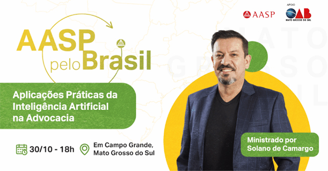 Campo Grande sedia evento sobre o uso prático da inteligência artificial na advocacia, com entrada gratuita e palestra de especialista da USP
