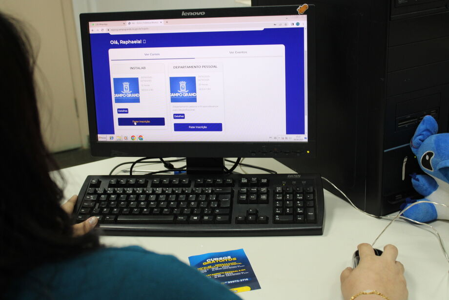 Página de inscrição on-line