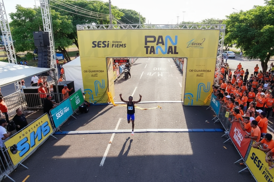 Os africanos Mark Kiptoo, de Uganda, e Desta Denise, da Etiópia, venceram a meia-maratona de 21 quilômetros.