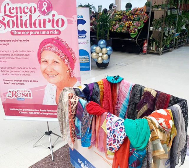 Campanha arrecada lenços e acessórios para pacientes com câncer em Campo Grande e Dourados