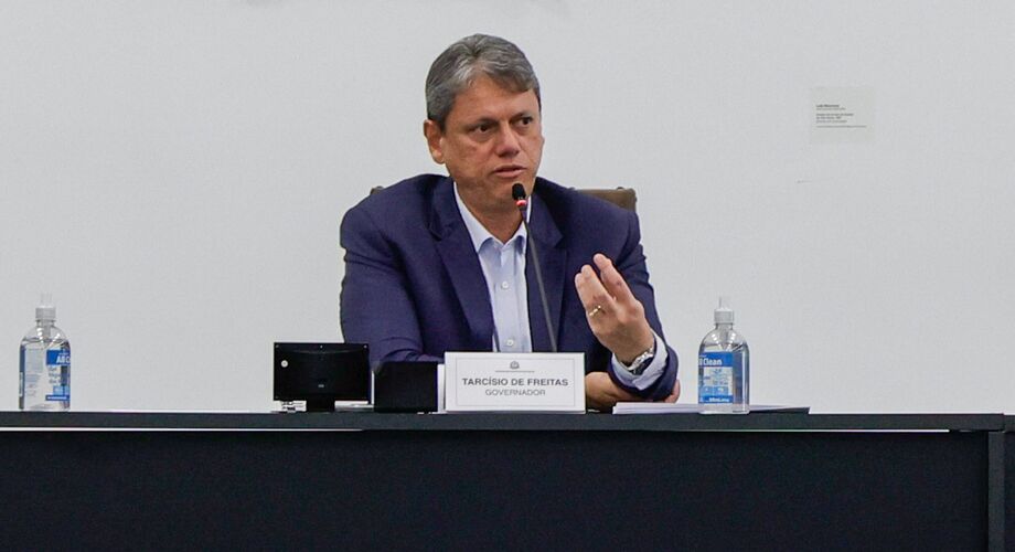 O governador de São Paulo, Tarcísio de Freitas.