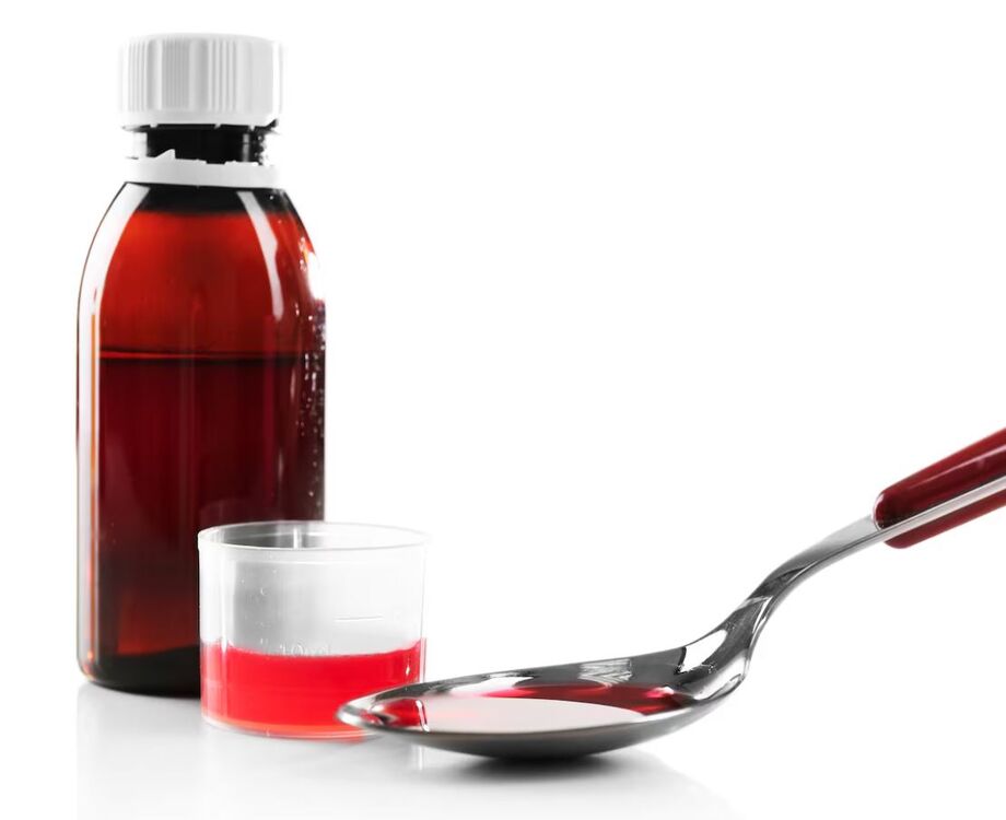 Medicamentos suspensos são usados para aliviar sintomas de resfriado e tosse