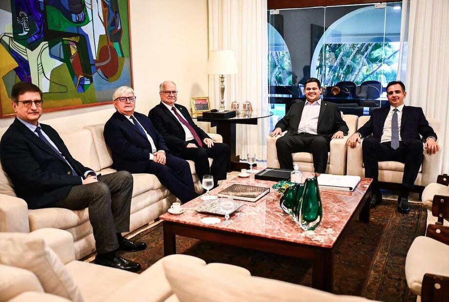 Reunião entre Alcolumbre, Pacheco, Fachin, Gonet e Herman Benjamin