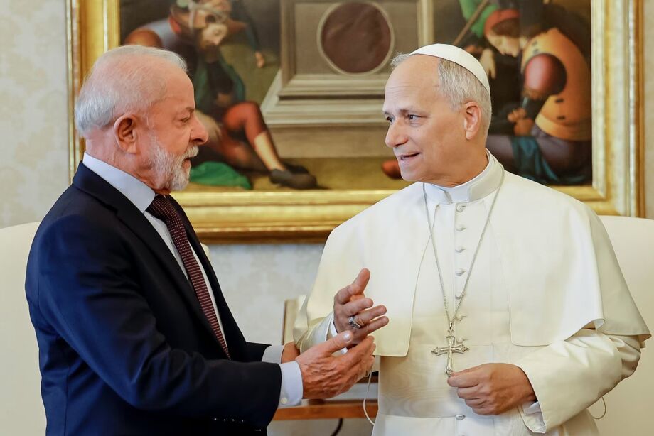 Presidente da República, Luiz Inácio Lula da Silva, durante audiência com Sua Santidade o Papa Leão XIV