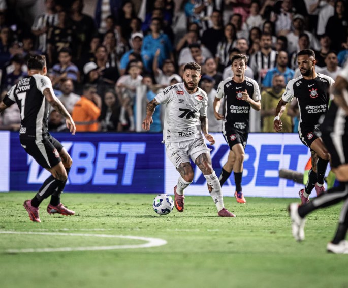 Zé Rafael fez dois gols na vitória santista sobre o Corinthians